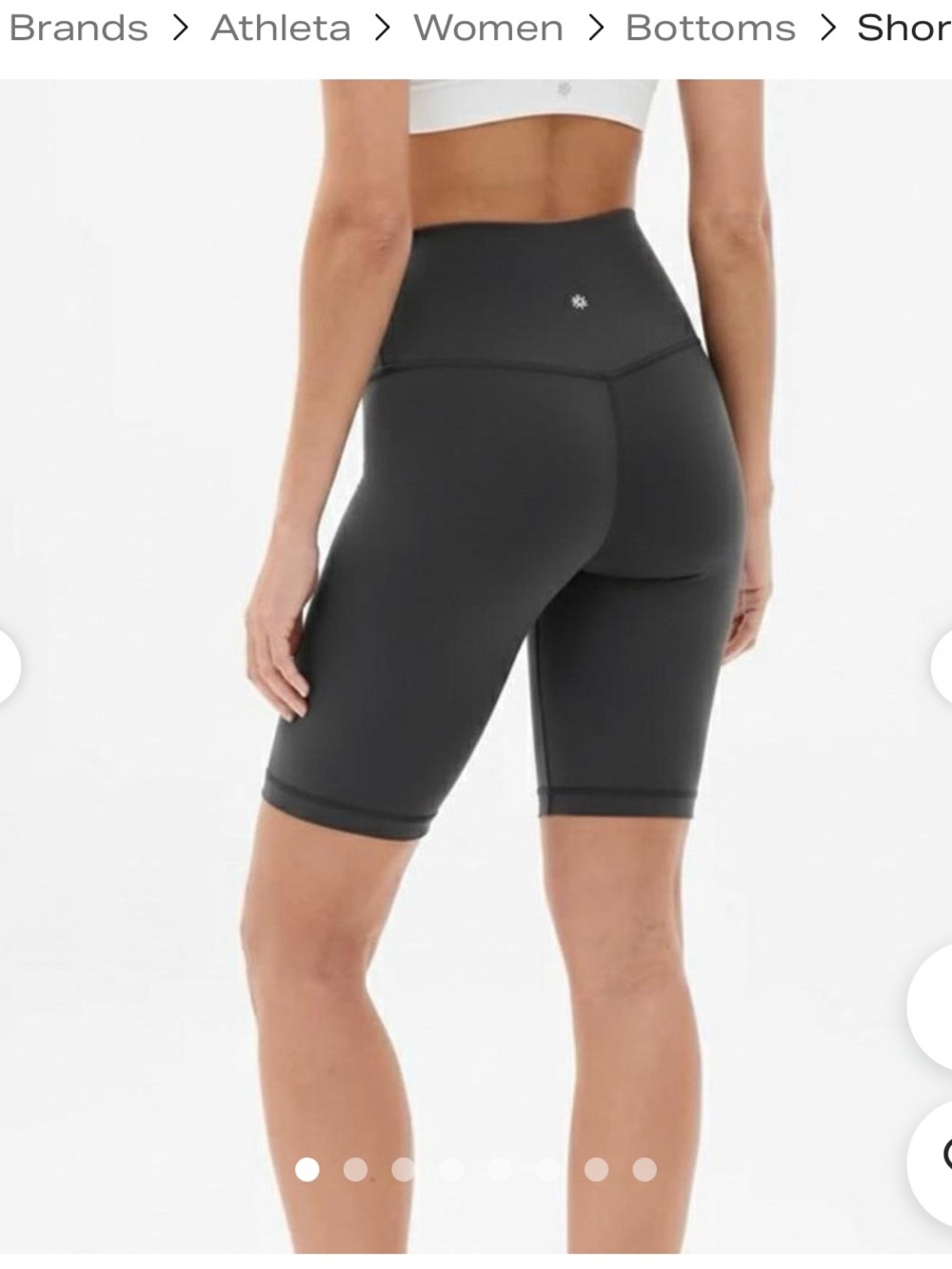 Athleta High-Rise Bike Shorts in Charcoal